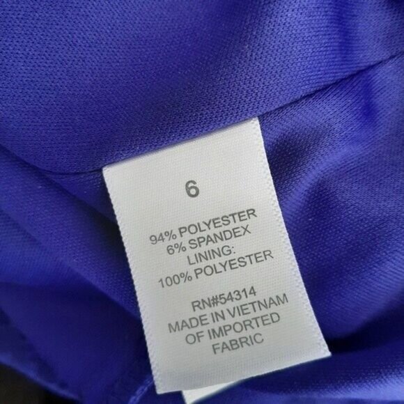 BISOU BISOU | NEW Sleeveless 3D Textured Sheath Dress Royal Blue Sz 6 - Picture 11 of 11